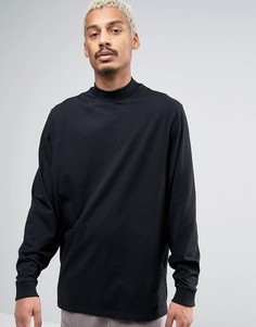 Черный оверсайз-лонгслив с рукавами летучая мышь ASOS - Черный