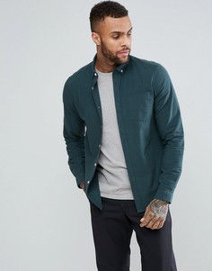 Фактурная рубашка классического кроя с двумя карманами ASOS - Зеленый