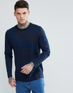 Темно-синий лонгслив в полоску PS by Paul Smith - Темно-синий