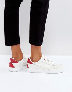 Красно-белые кроссовки Diadora B. Elite Premium - Белый