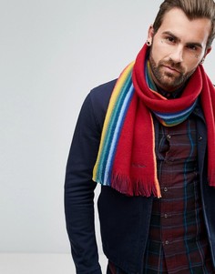 Двусторонний шерстяной шарф красного цвета PS by Paul Smith - Красный