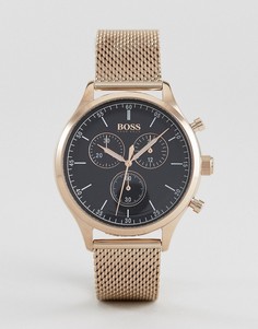 Золотисто-розовые часы с хронографом BOSS By Hugo Boss 1513548 Companion old - Золотой