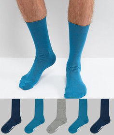 Набор из 5 пар темно-синих носков ASOS - Мульти