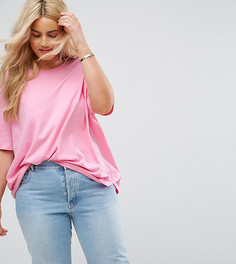Свободная футболка ASOS CURVE - Розовый