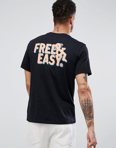 Черная футболка с неоновым принтом Free &amp; Easy на спине Element Laze - Черный