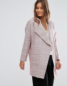 Оверсайз-пальто из твида Lunik - Розовый