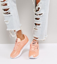 Розовые лакированные кроссовки из кожи Reebok Classic - Розовый