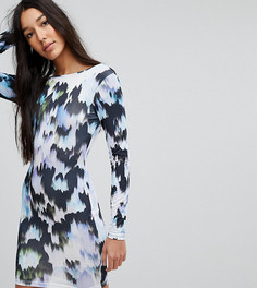 Облегающее платье мини с мраморным принтом ASOS TALL - Мульти
