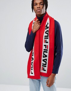 Красный шарф с логотипом Fila - Красный