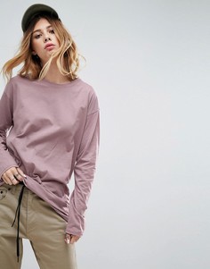 Длинная свободная футболка ASOS - Фиолетовый