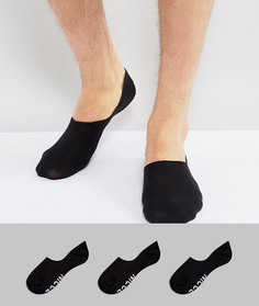 3 пары черных низких носков Nicce London - Белый
