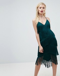 Сетчатое облегающее платье на бретельках ASOS - Зеленый