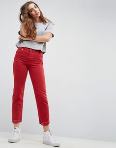 Красные прямые джинсы ASOS FLORENCE Authentic - Красный