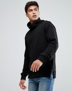 Свитшот с заниженной линией плеч и воротником-стойкой Jack &amp; Jones Originals - Черный