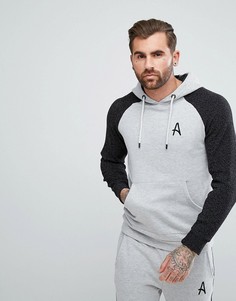 Серый обтягивающий худи Aces Couture - Серый
