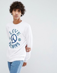 Свитшот с логотипом Love Moschino - Белый
