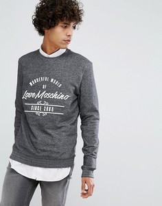 Свитер с тисненым логотипом Love Moschino - Серый