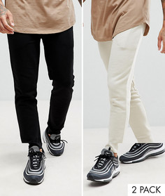 2 супероблегающих джоггеров (черный/бежевый) ASOS - СКИДКА - Мульти