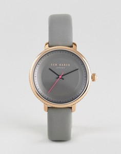 Серые часы с кожаным ремешком Ted Baker Isla - Серый