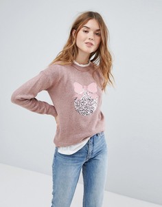 Новогодний джемпер с пайетками New Look - Розовый