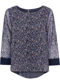 Блузка (синий в цветочек) Bonprix