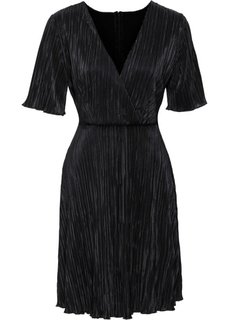 Плиссированное платье (черный) Bonprix