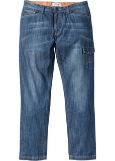 Пярмые джинсы с боковыми карманами Regular Fit, cредний рост (N) (синий) Bonprix