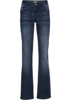 Расклешенные стрейчевые джинсы, cредний рост (N) (темно-синий) Bonprix