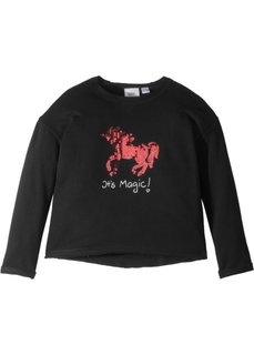 Свитшот с пайетками (черный) Bonprix