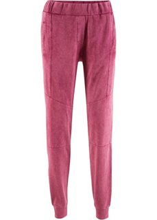 Трикотажные брюки с имитацией поношенности − дизайн Maite Kelly (красный рододендрон) Bonprix