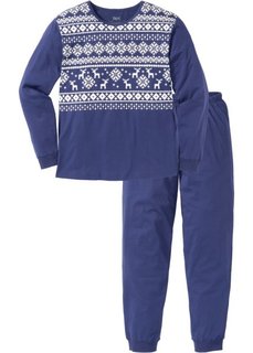 Пижама (полуночная синь/белый с рисунком) Bonprix