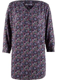 Блузка с рукавом 3/4 (матовый ягодный) Bonprix