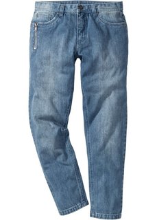 Джинсы Regular Fit Tapered, длина (в дюймах) 34 (голубой выбеленный «потертый») Bonprix