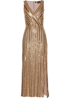 Платье с пайетками (золотистый) Bonprix