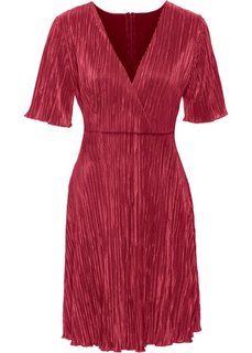 Плиссированное платье (бордовый) Bonprix