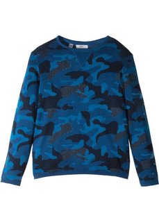 Пуловер (синий камуфляжный) Bonprix