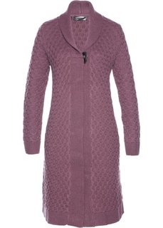 Вязаное пальто (матовый ягодный) Bonprix