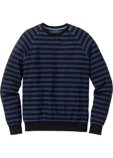 Свитшот Slim Fit (темно-синий/черный в полоску) Bonprix
