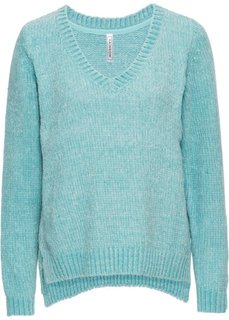Вязаный пуловер (пастельная аква) Bonprix