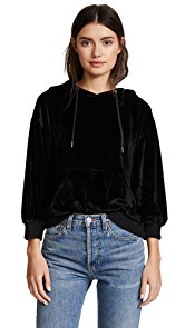 alice + olivia Adam Oversized Velvet Hoodie
