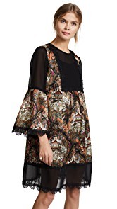 Anna Sui Pagoda Print Dress