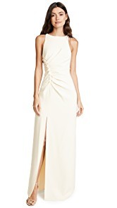 Halston Heritage Ruched Gown