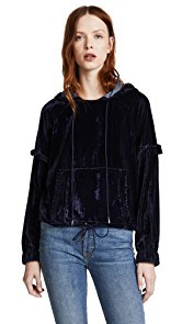 Love Sam Velvet Ruffle Pull Over