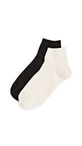 Madewell Heather Ribbed Mid Ankle Socks Set of 2