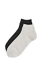 Madewell Heather Ribbed Mid Ankle Socks Set of 2