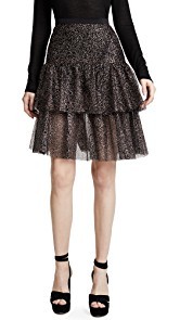 Rodarte Sparkle Two Tier Ruffle Skirt