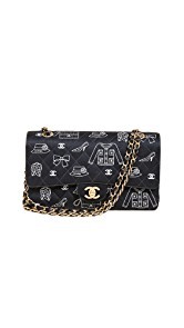 What Goes Around Comes Around Chanel Icon Canvas Classic 2.55 Shoulder Bag