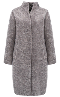 Утепленное пальто из вязаной овчины Virtuale Fur Collection