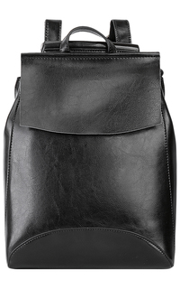 Черный кожаный рюкзак La Reine Blanche