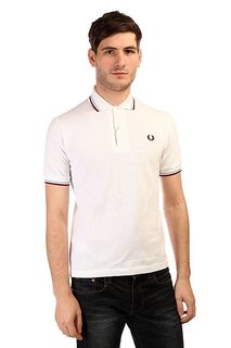 Поло Fred Perry Twin Tipped Shirt White